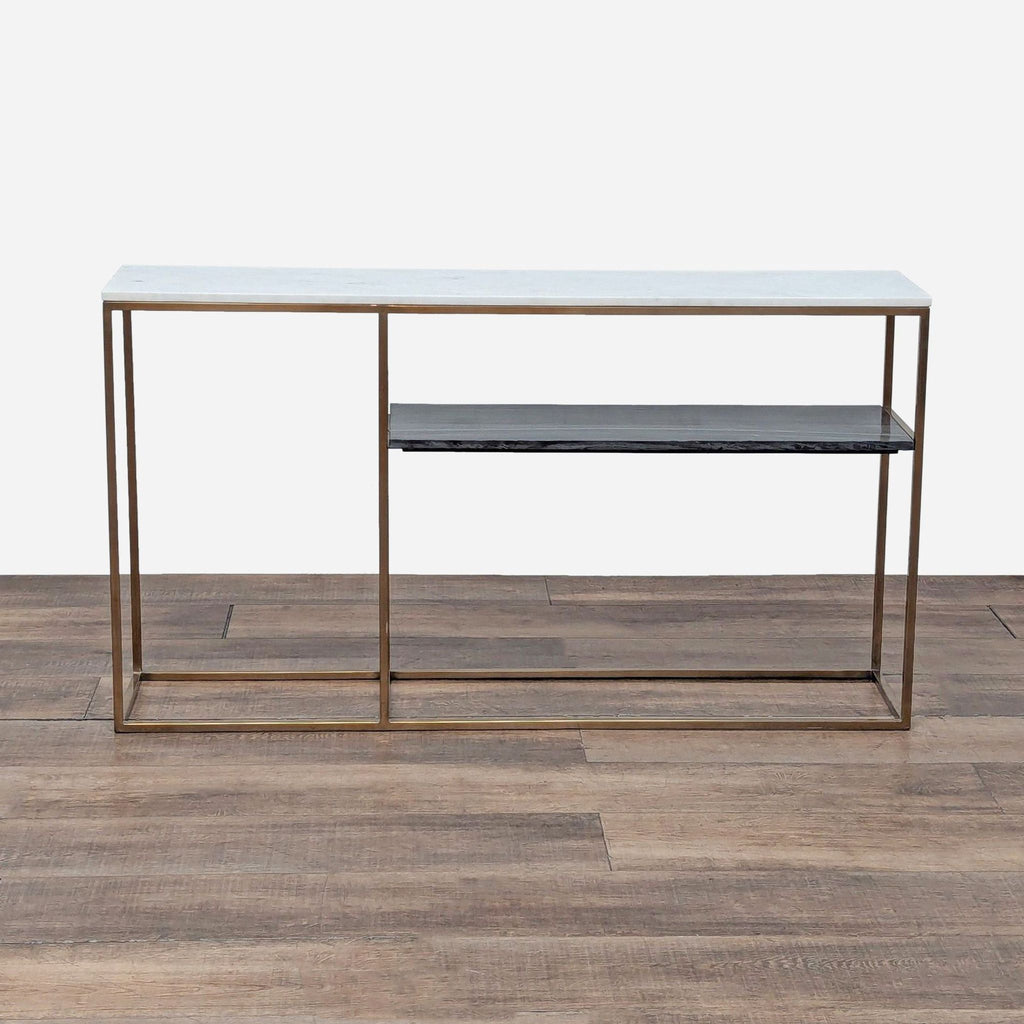 CB2 Two Tone Marble Console