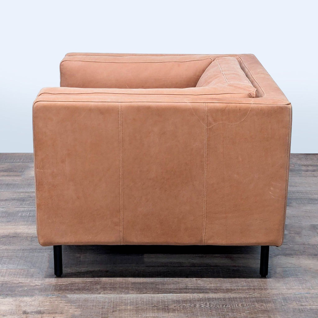 Arhaus Leather Modern Club Chair