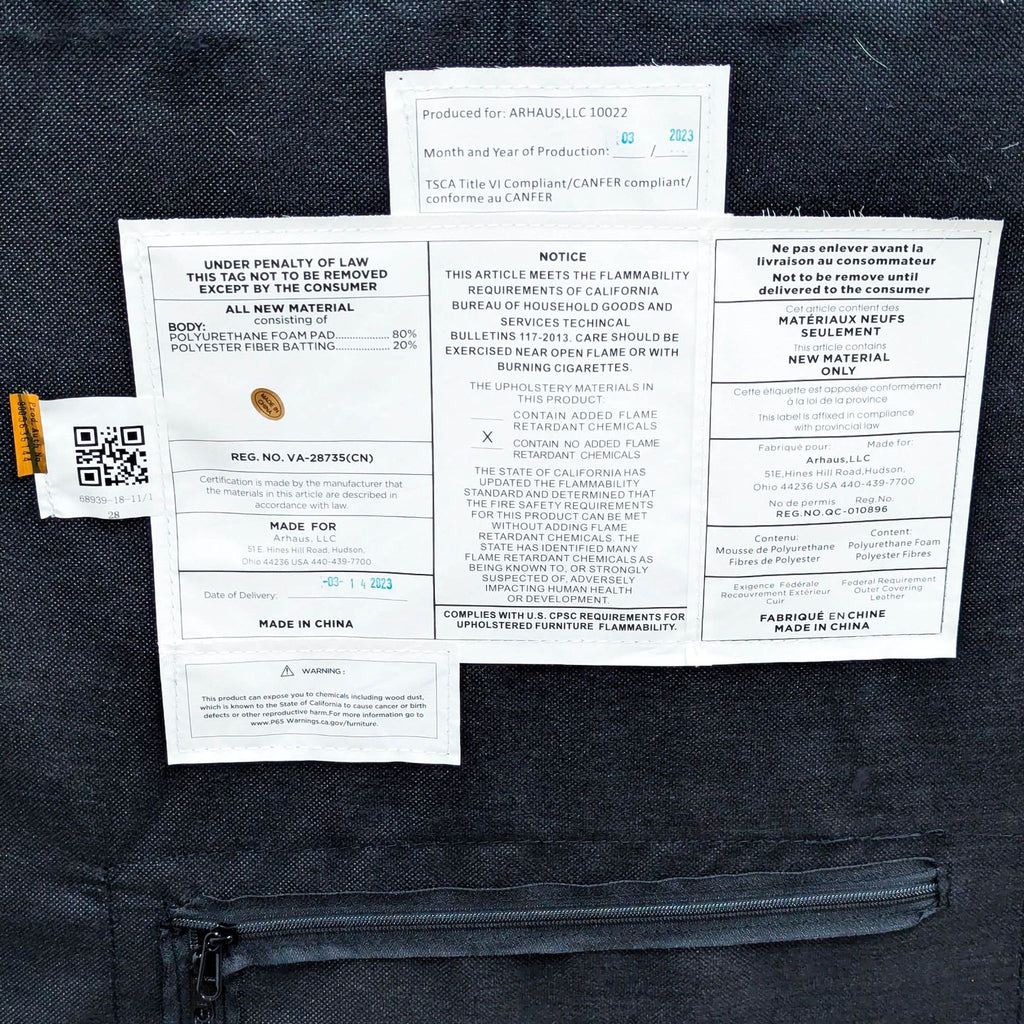 Arhaus Leather Modern Club Chair