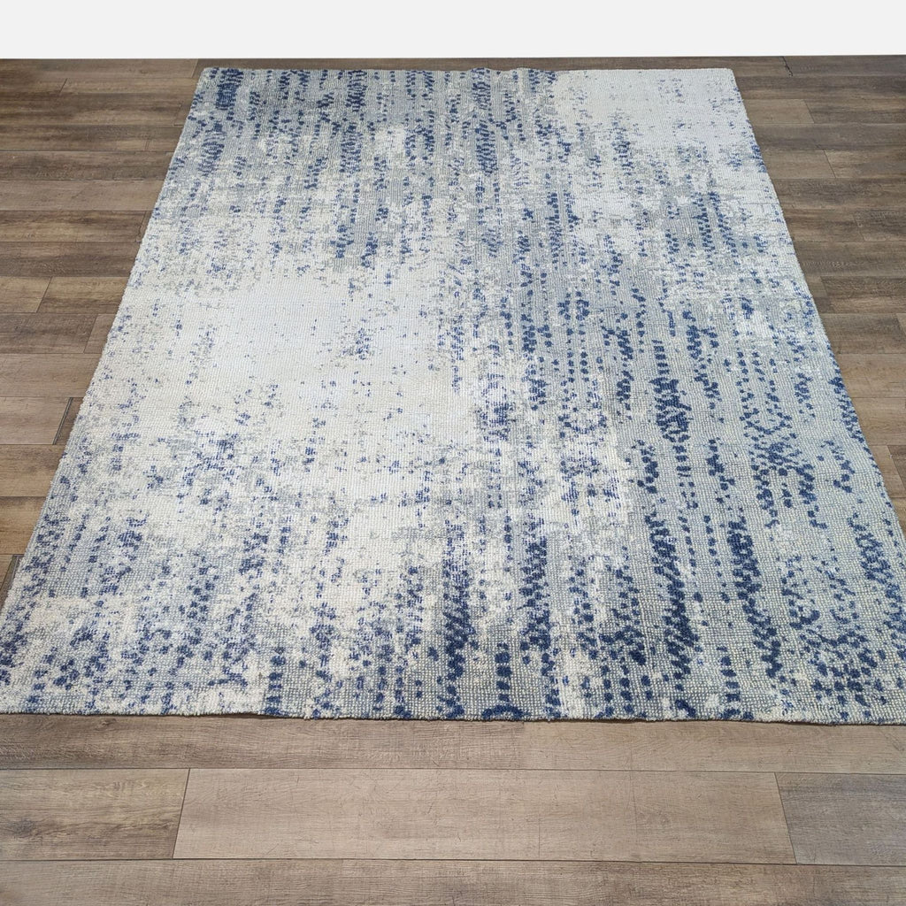West Elm Distressed Foliage 9x12 Area Rug in Moonstone