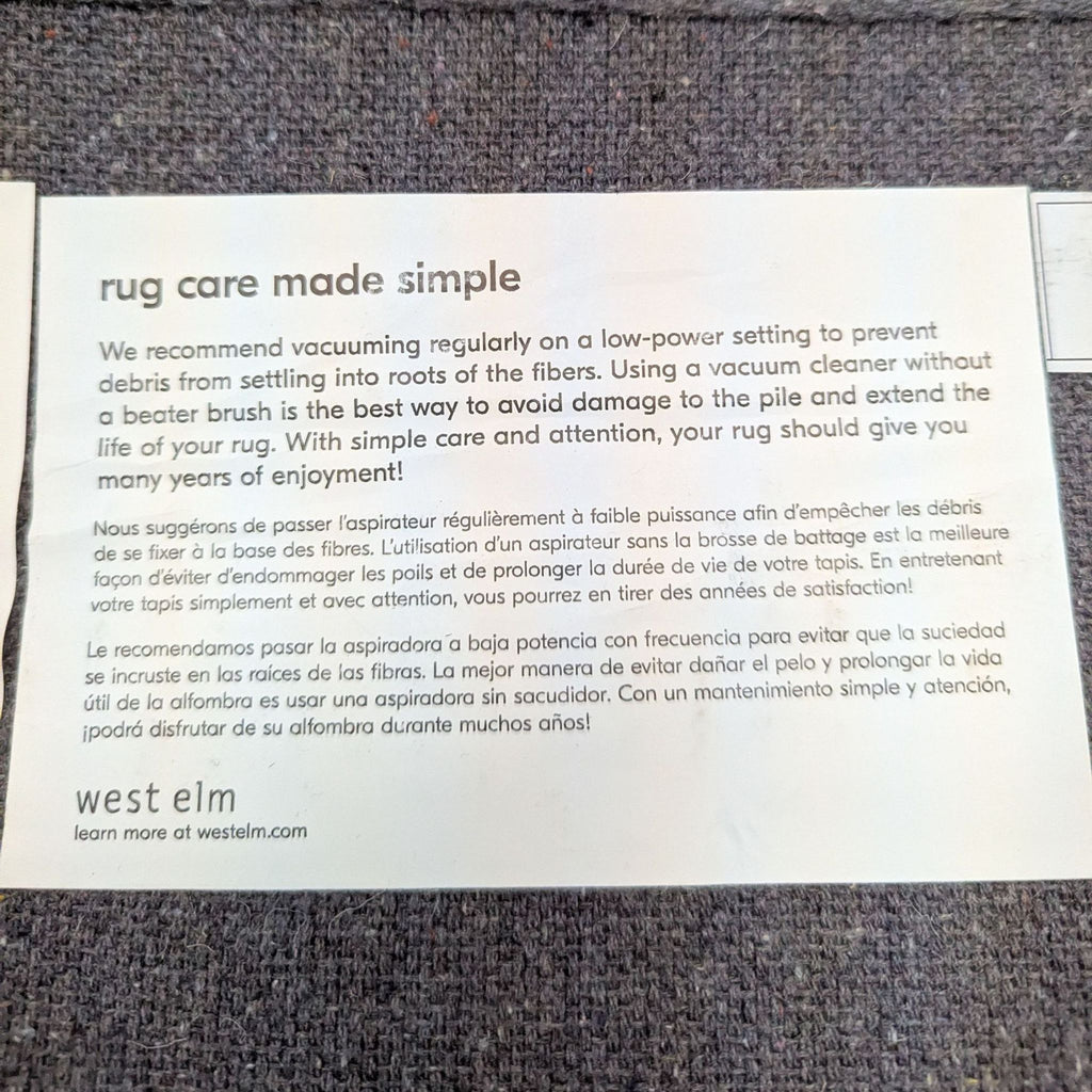 West Elm Distressed Foliage 9x12 Area Rug in Moonstone