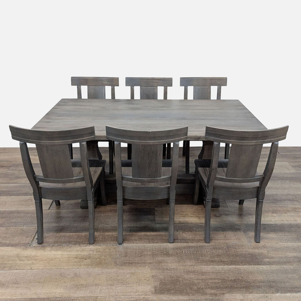 Bassett Furniture Harvest Dining Table with 6 Baxter Chairs