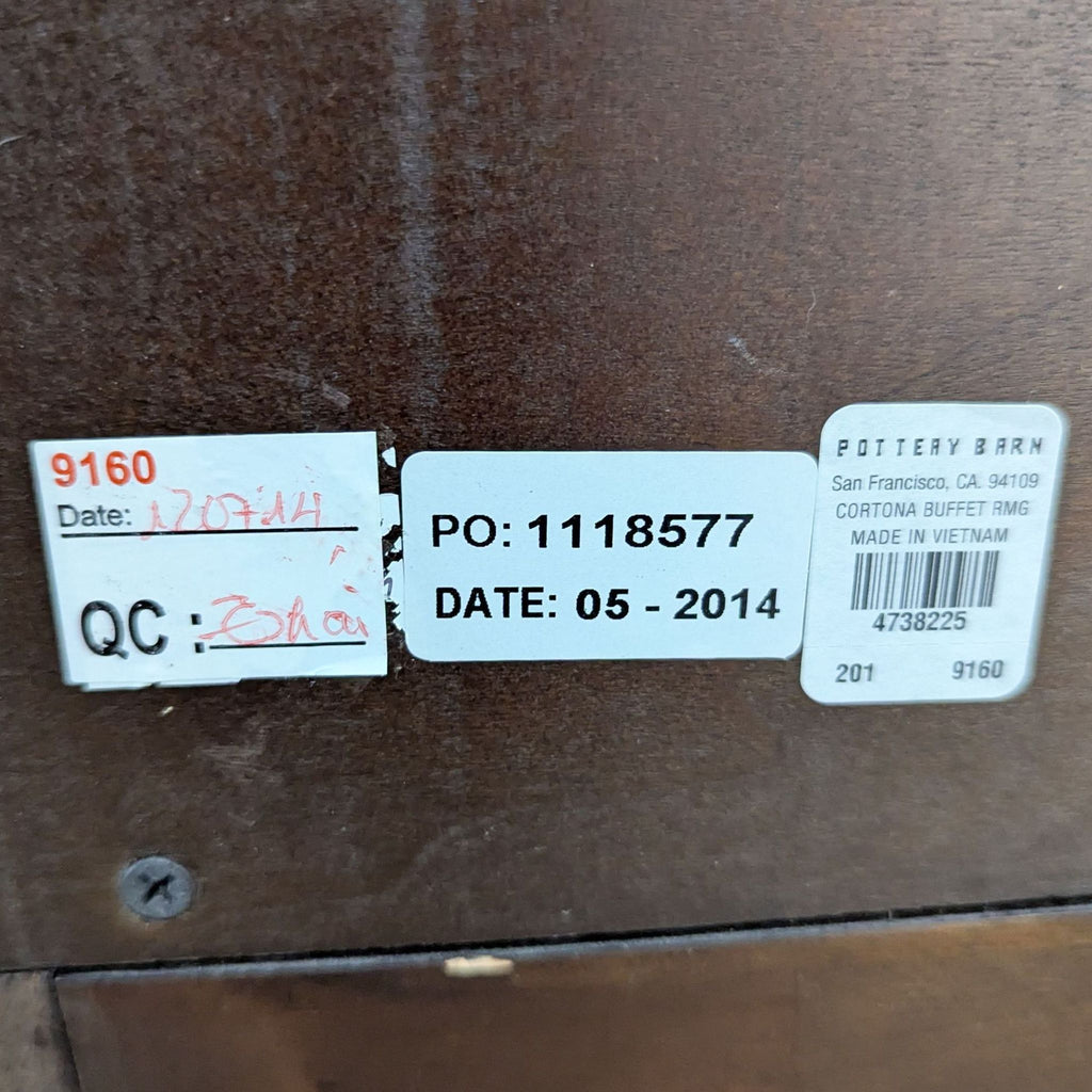 Pottery Barn Cortona Buffet/Media Console