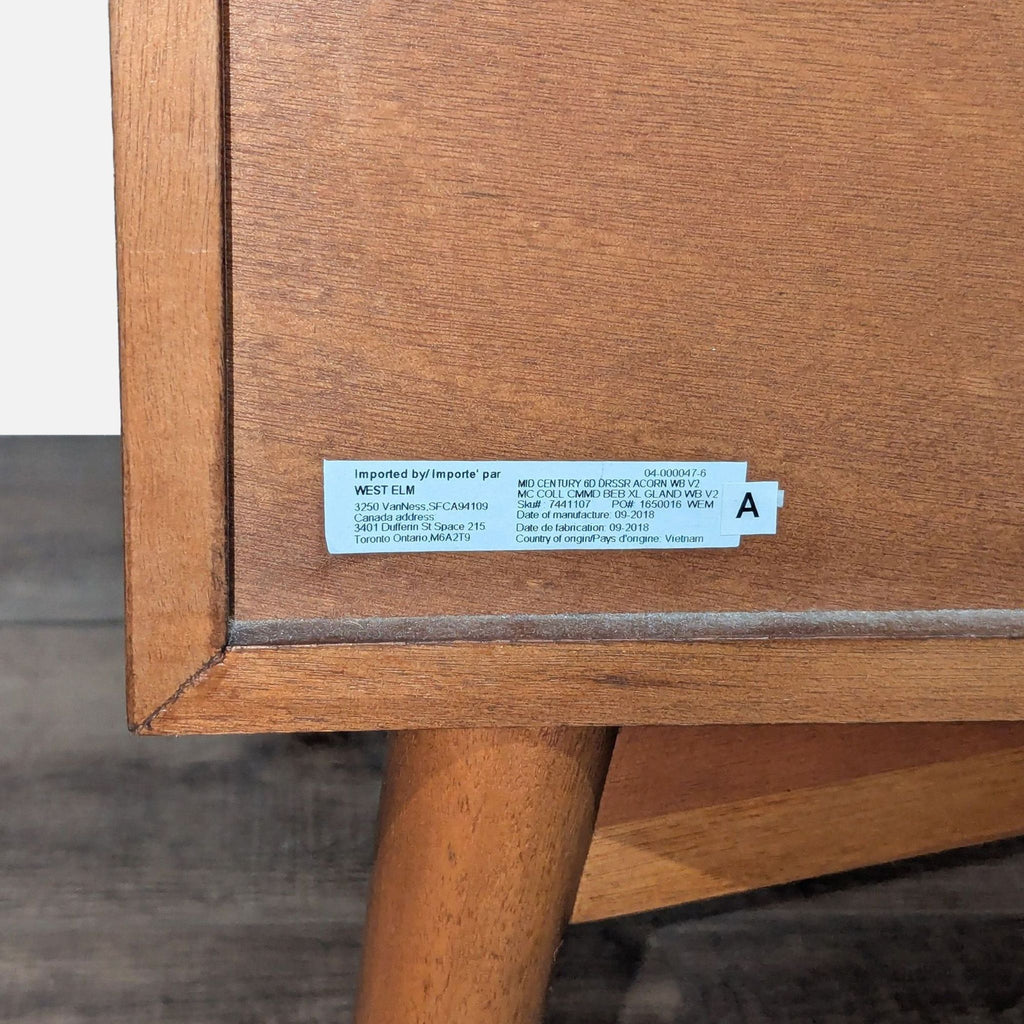 West Elm Mid-Century 6-Drawer Dresser