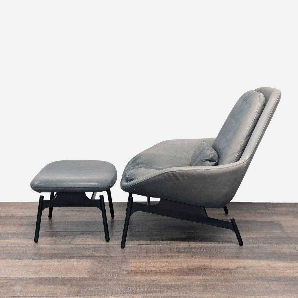 Blu Dot Field Modern Lounge Chair and Ottoman