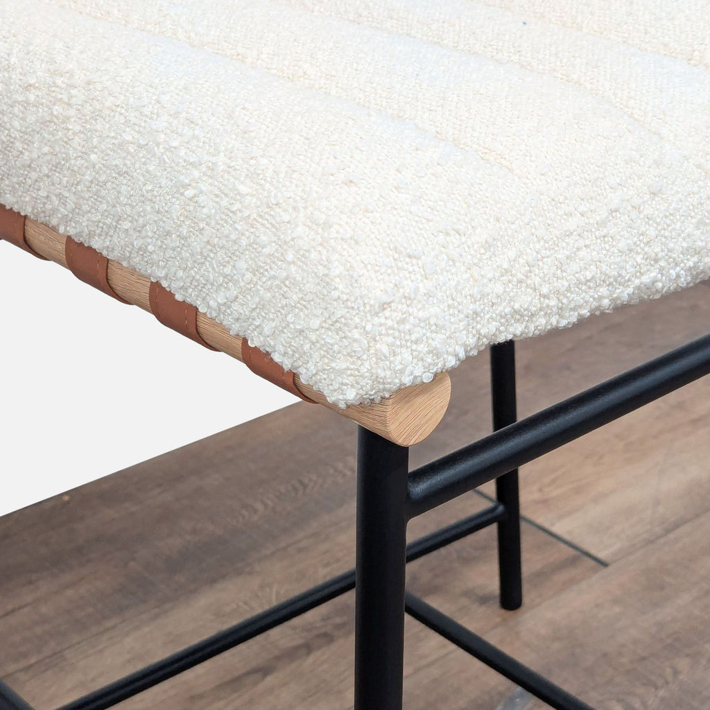 Lilola Home Lahni White Counter Height Chair