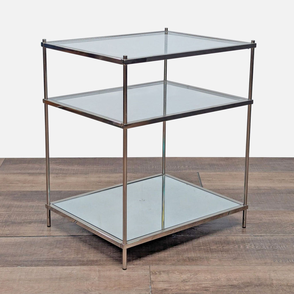 Crate & Barrel Three Shelf End Table