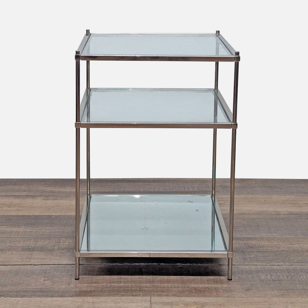 Crate & Barrel Three Shelf End Table