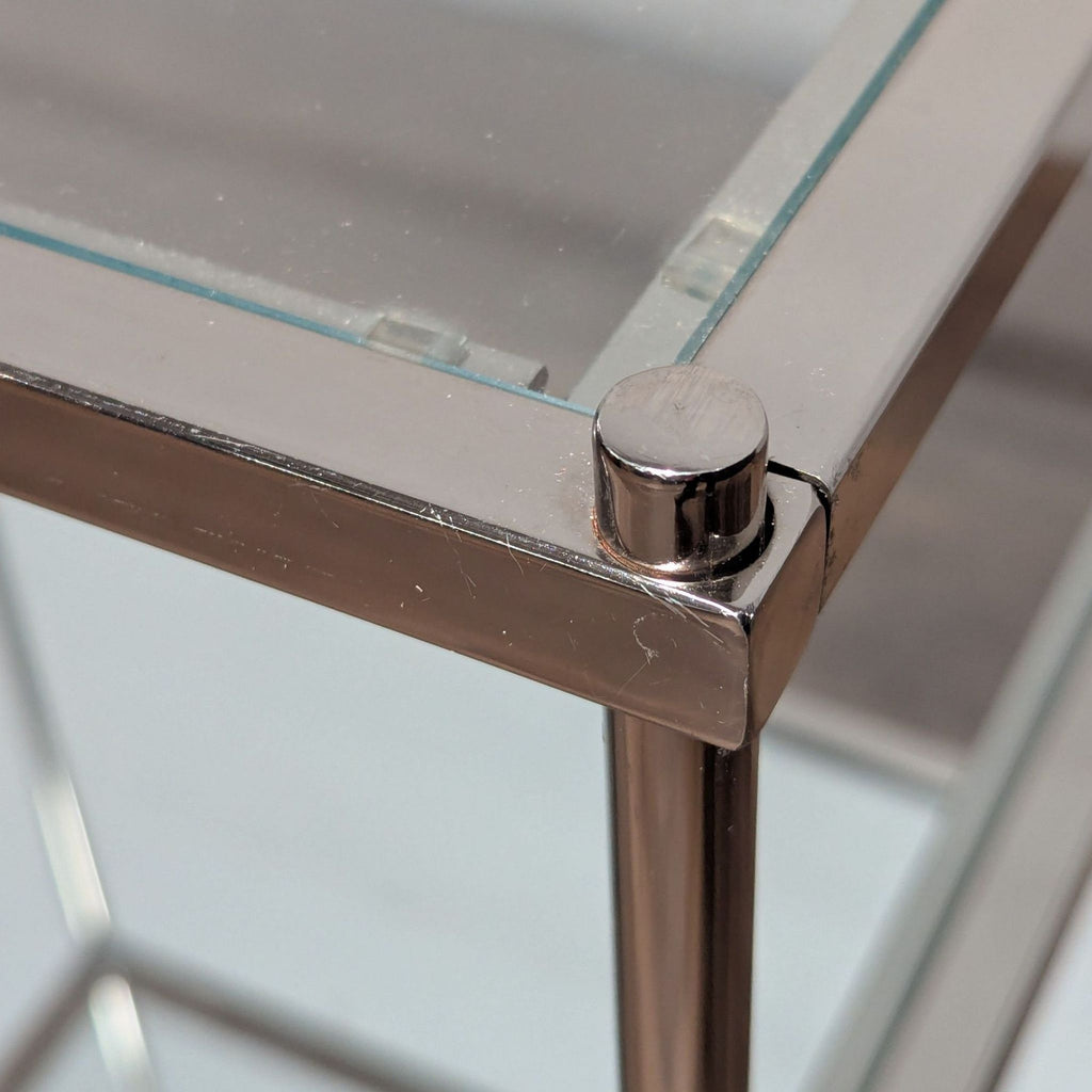 Crate & Barrel Three Shelf End Table