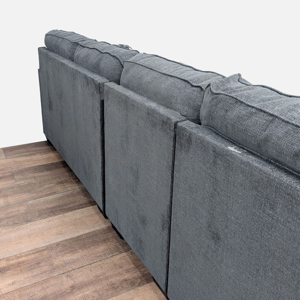 Ashley Furniture Dark Gray Sectional Sofa with Accent Pillows