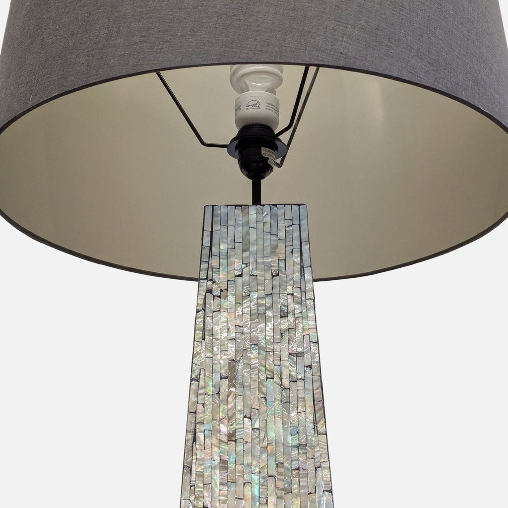 Scandinavian Designs Mother of Pearl Mosaic Floor Lamp