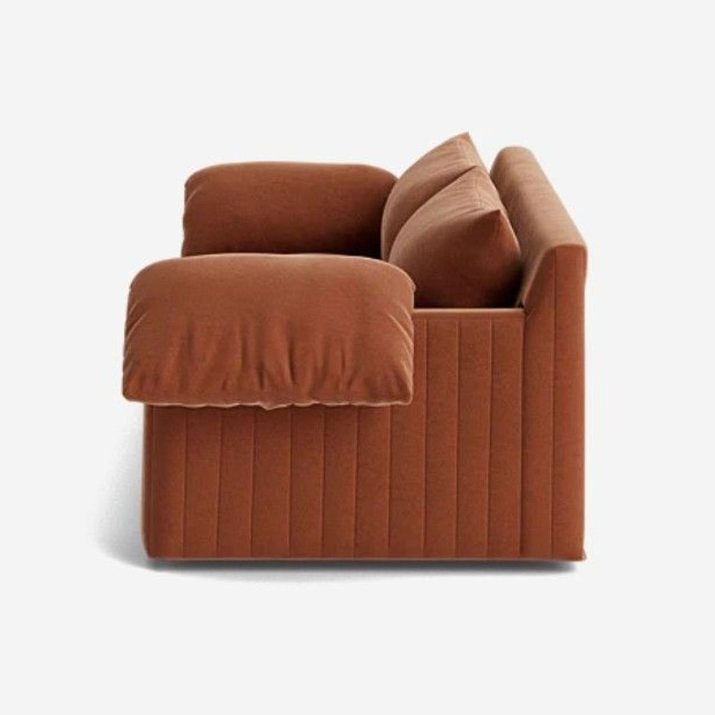 Lulu and Georgia Yucca Transitional Sofa in Rose Vintage Velvet