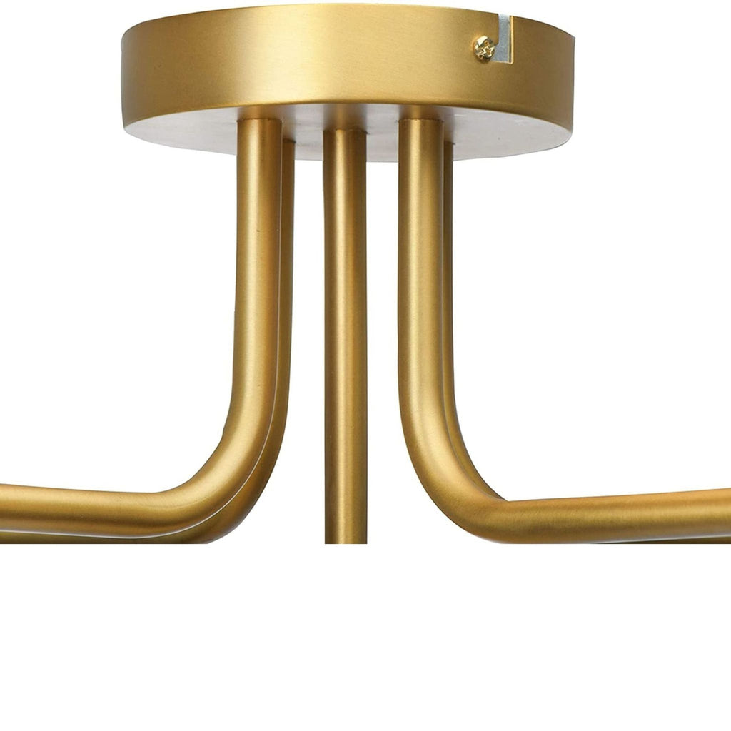 Creative Co-Op Sputnik Brushed Gold Flush Mount Light