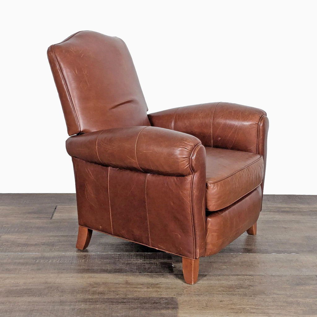 Ethan Allen Brown Leather Recliner