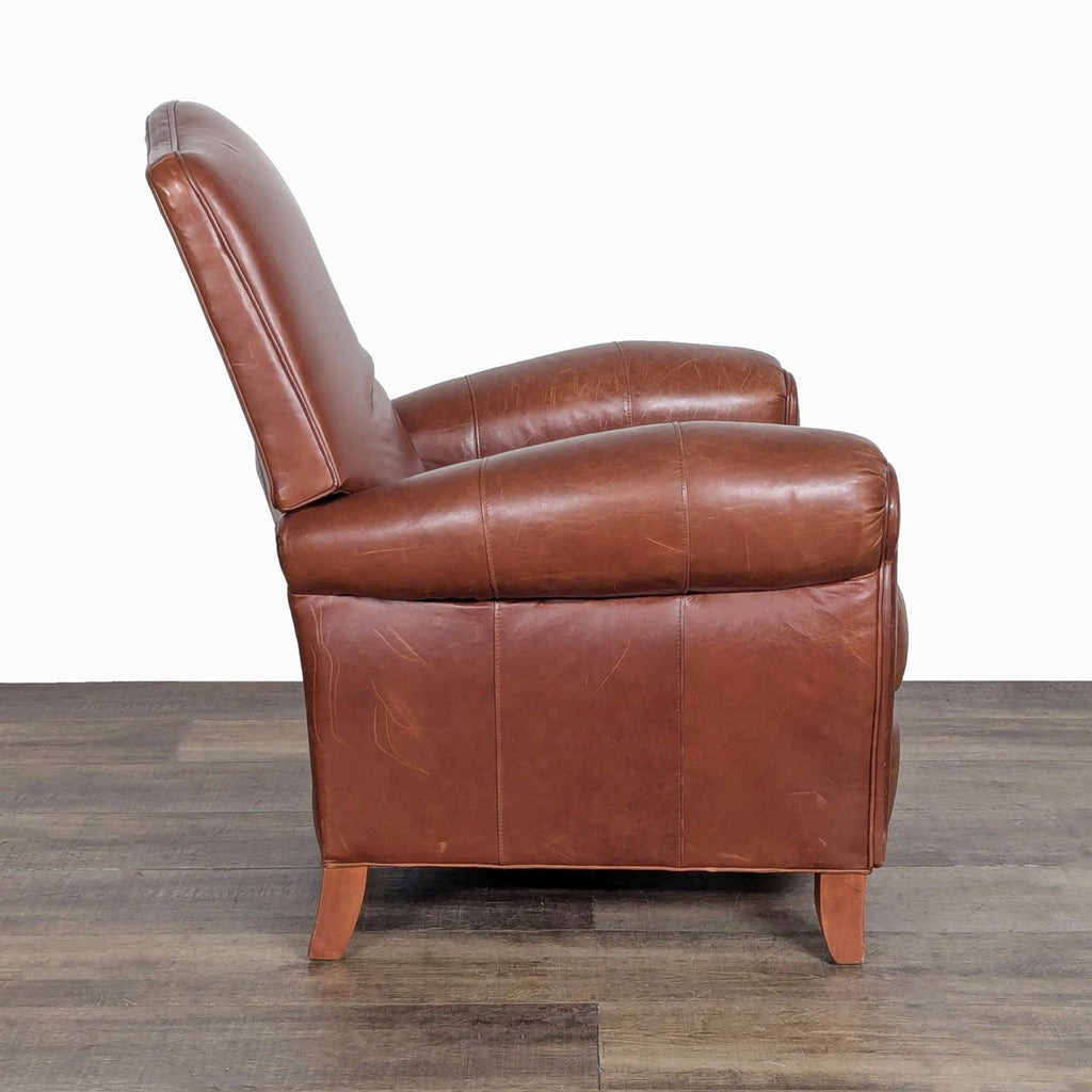 Ethan Allen Brown Leather Recliner