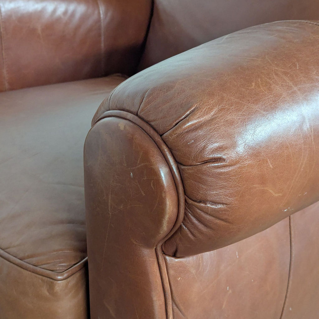 Ethan Allen Brown Leather Recliner