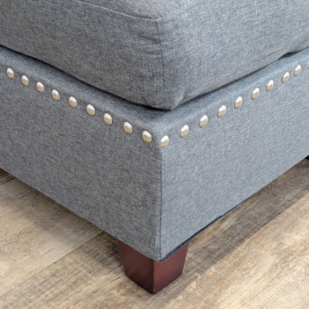 3-PC Modern Gray Fabric Sectional Sofa Set with Reversible Chaise