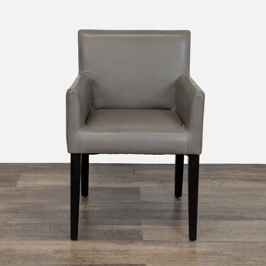 Set of Six West Elm Leather Dining Chairs