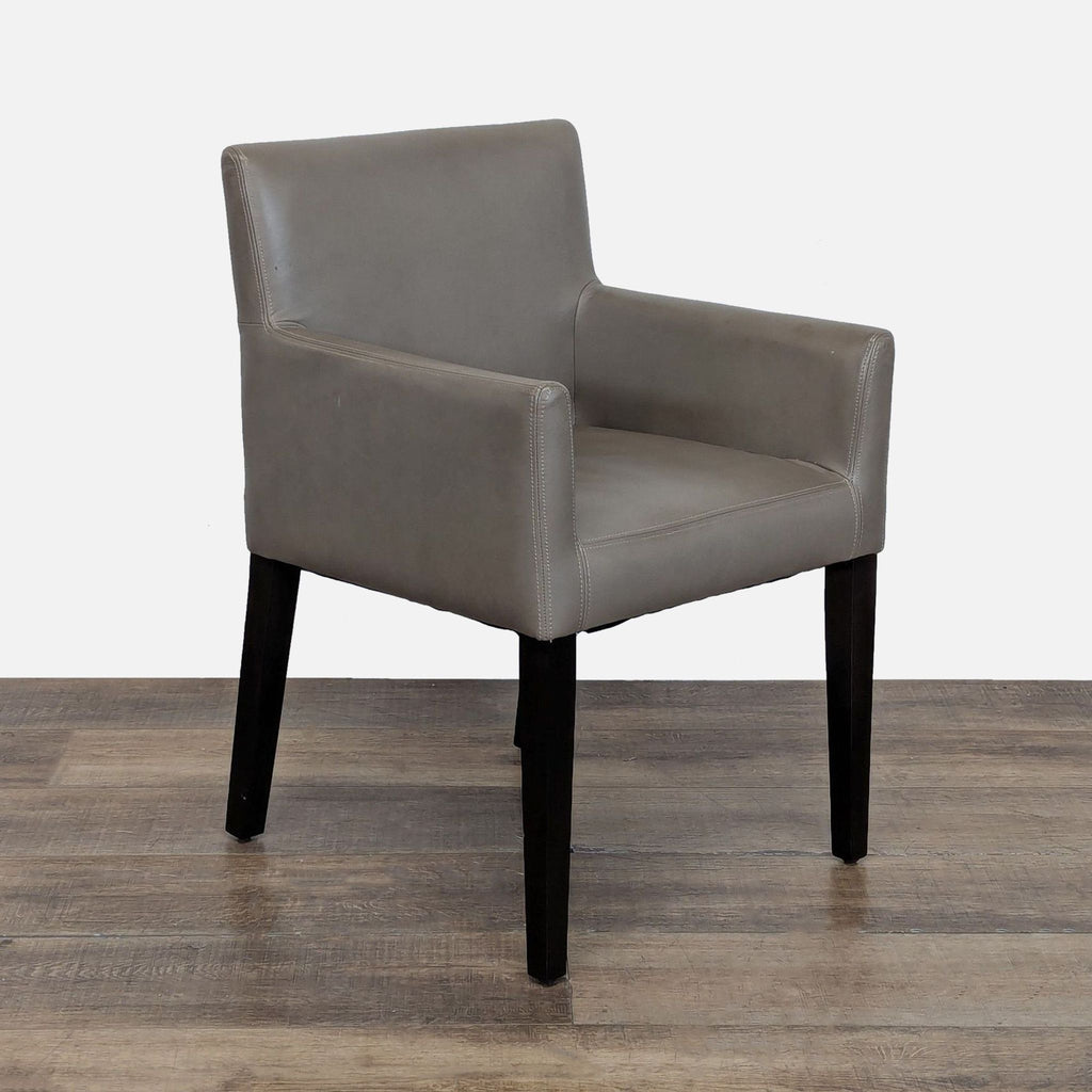 Set of Six West Elm Leather Dining Chairs