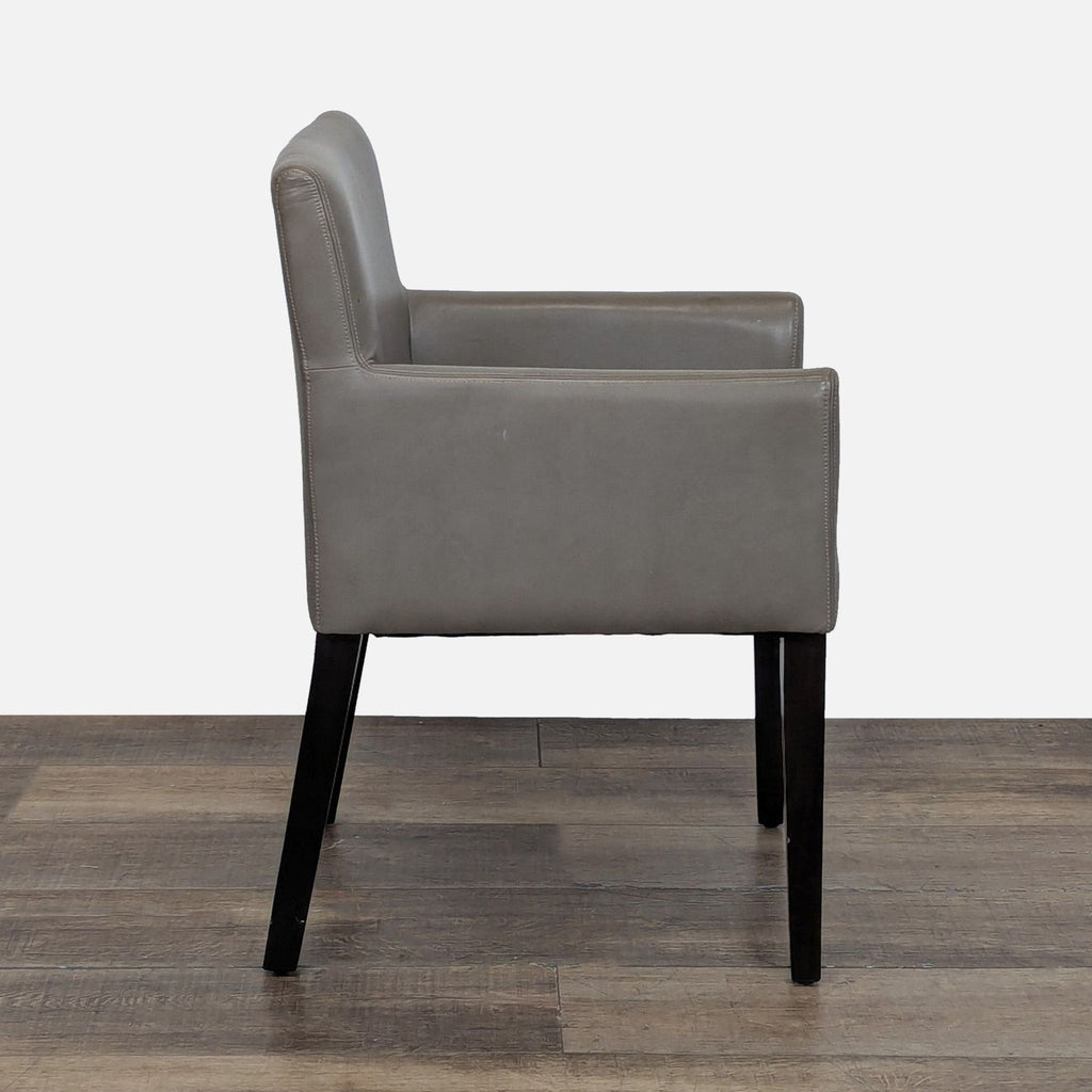 Set of Six West Elm Leather Dining Chairs