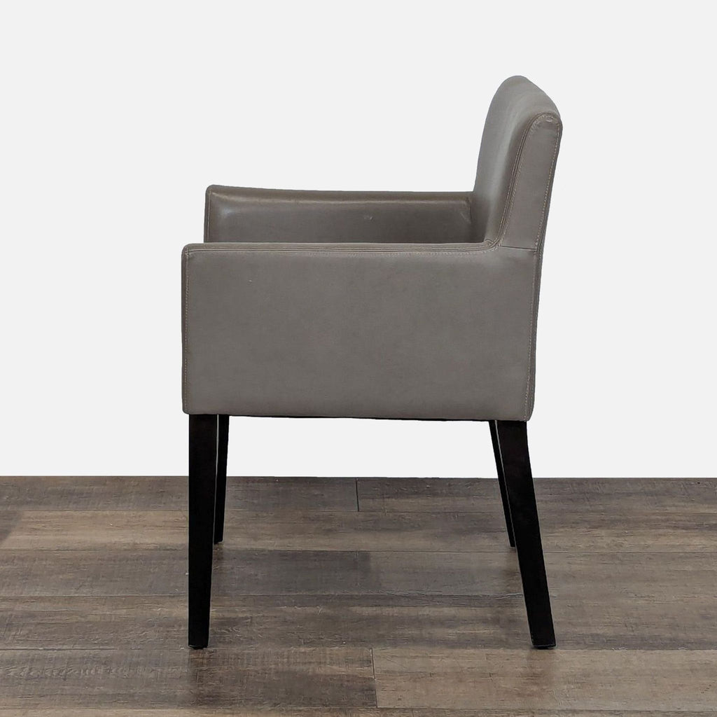 Set of Six West Elm Leather Dining Chairs