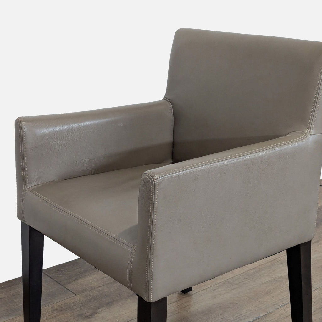 Set of Six West Elm Leather Dining Chairs