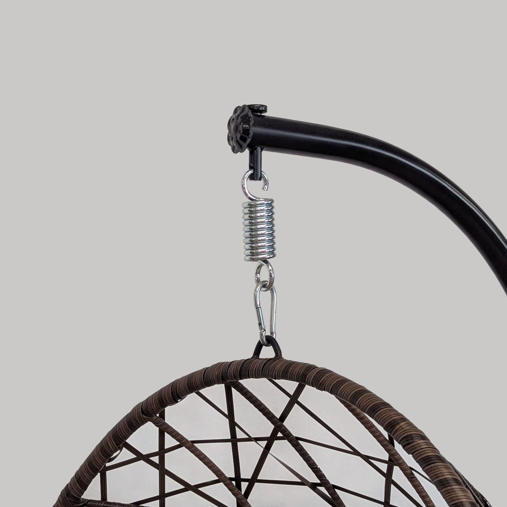 Indoor/Outdoor Weather Resistant Rattan Egg Chair on Stand