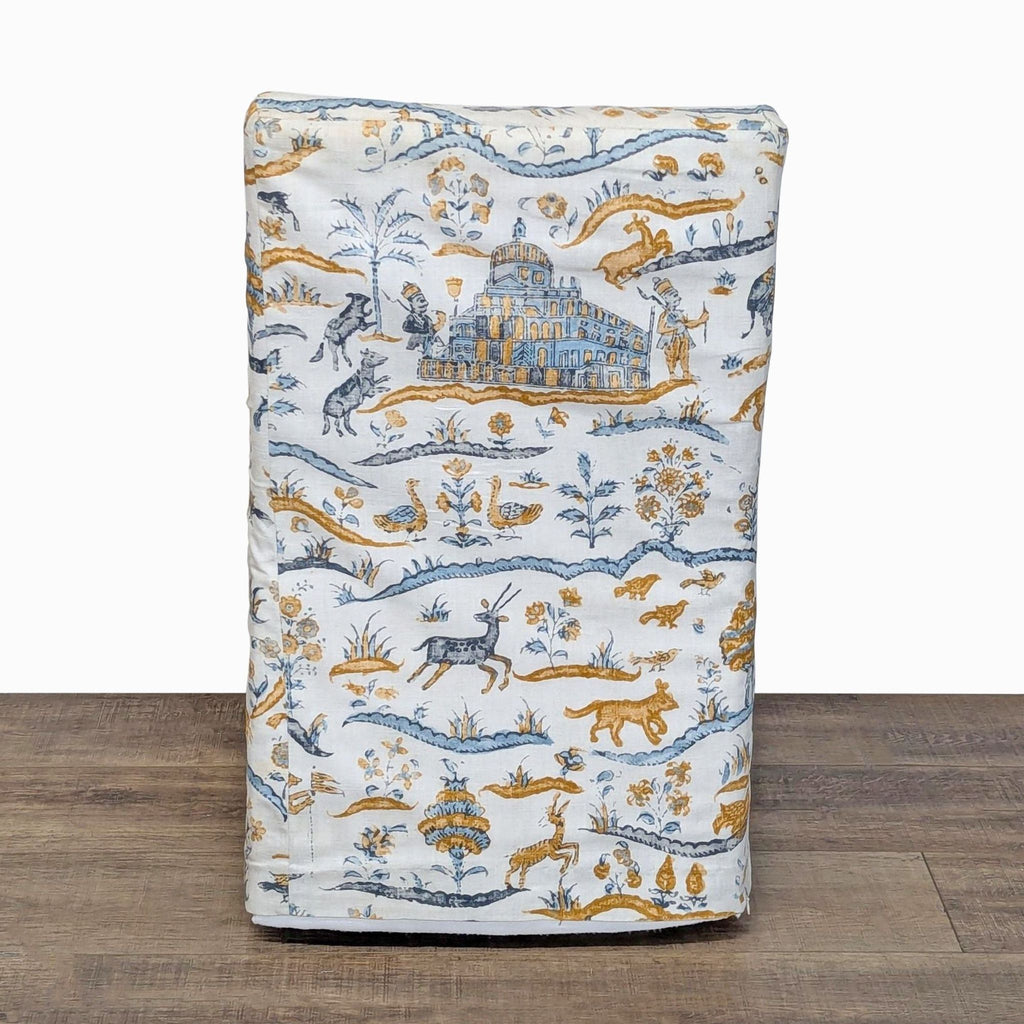 Restoration Hardware Slipcovered Chair with Animal & Nature Print