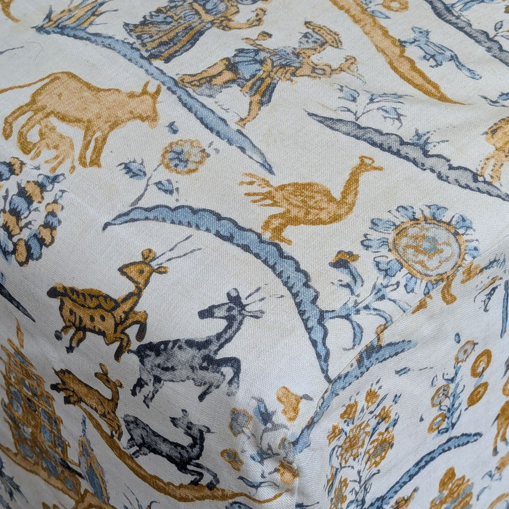 Restoration Hardware Slipcovered Chair with Animal & Nature Print