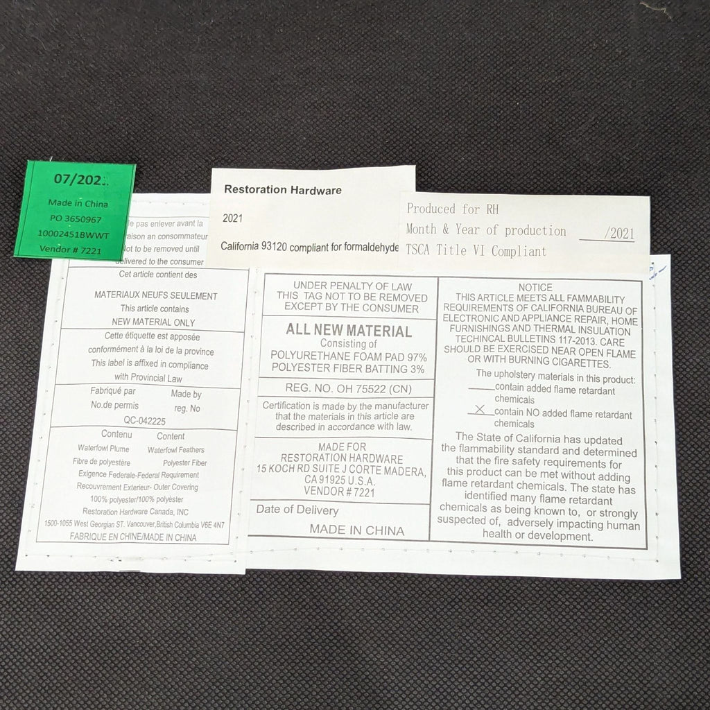 Restoration Hardware Slipcovered Chair with Animal & Nature Print