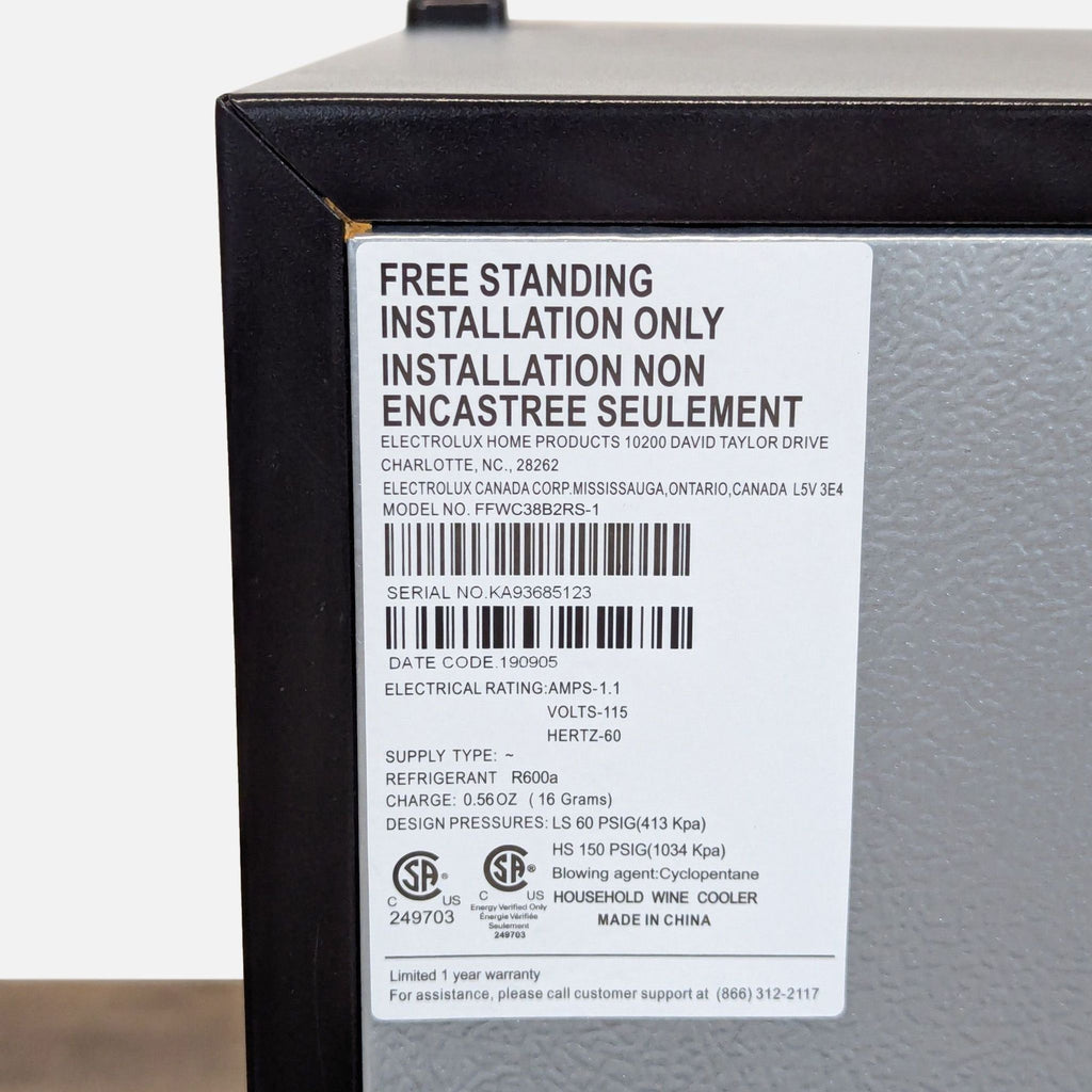 Frigidaire 38 Bottle Wine Cooler