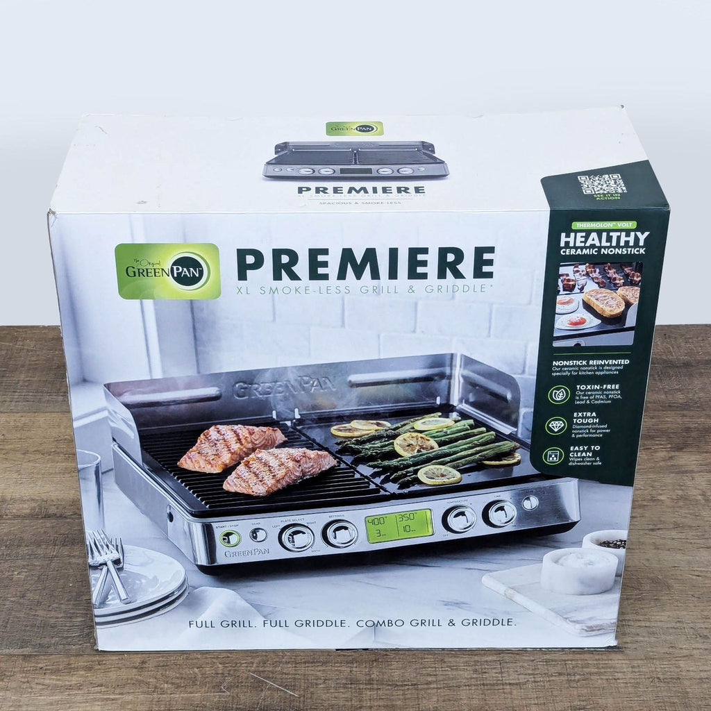 GreenPan Indoor Electric Grill & Griddle Combo with Digital Controls