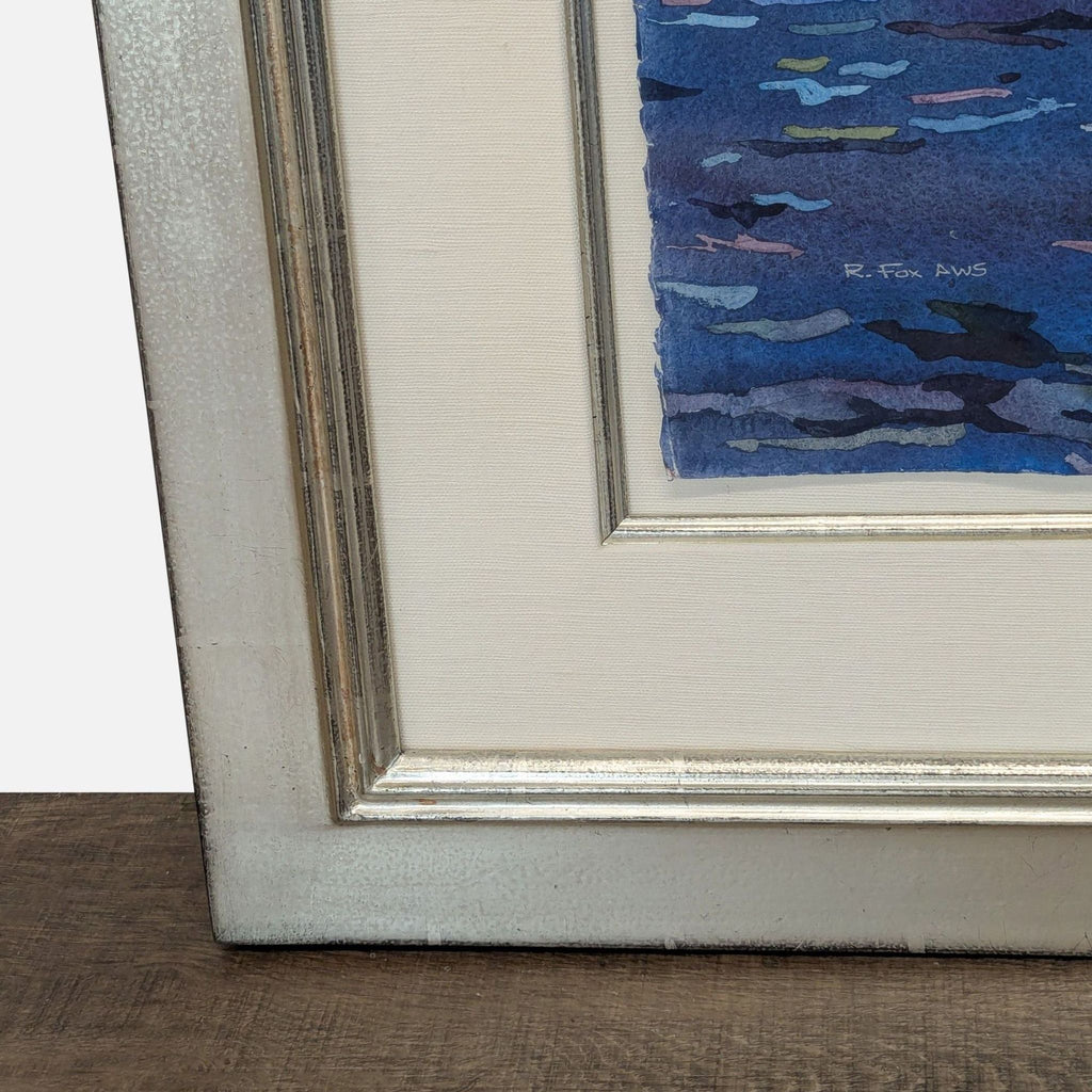 Ryan Fox Original Watercolor in Custom Frame of Venice Italy Gondolier