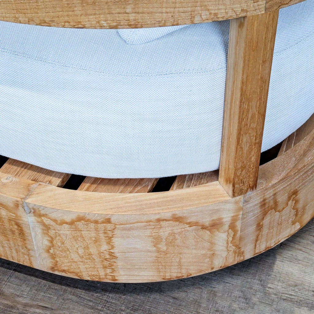 Restoration Hardware Balmain Teak Swivel Chair