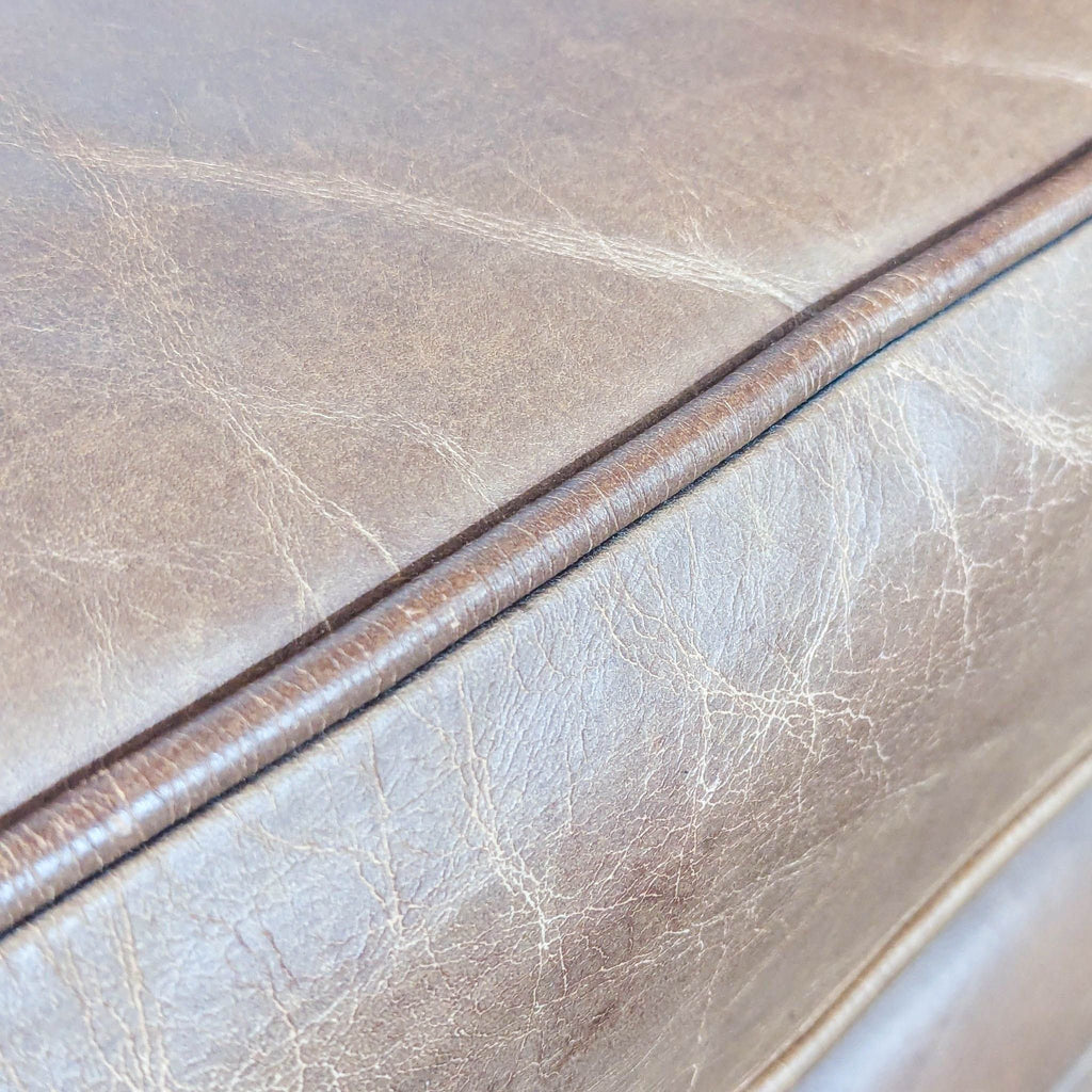 Barcalounger Classic Roll Arm Brown Leather Recliner