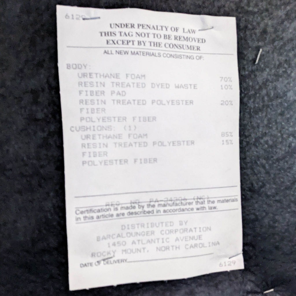 Barcalounger Classic Roll Arm Brown Leather Recliner