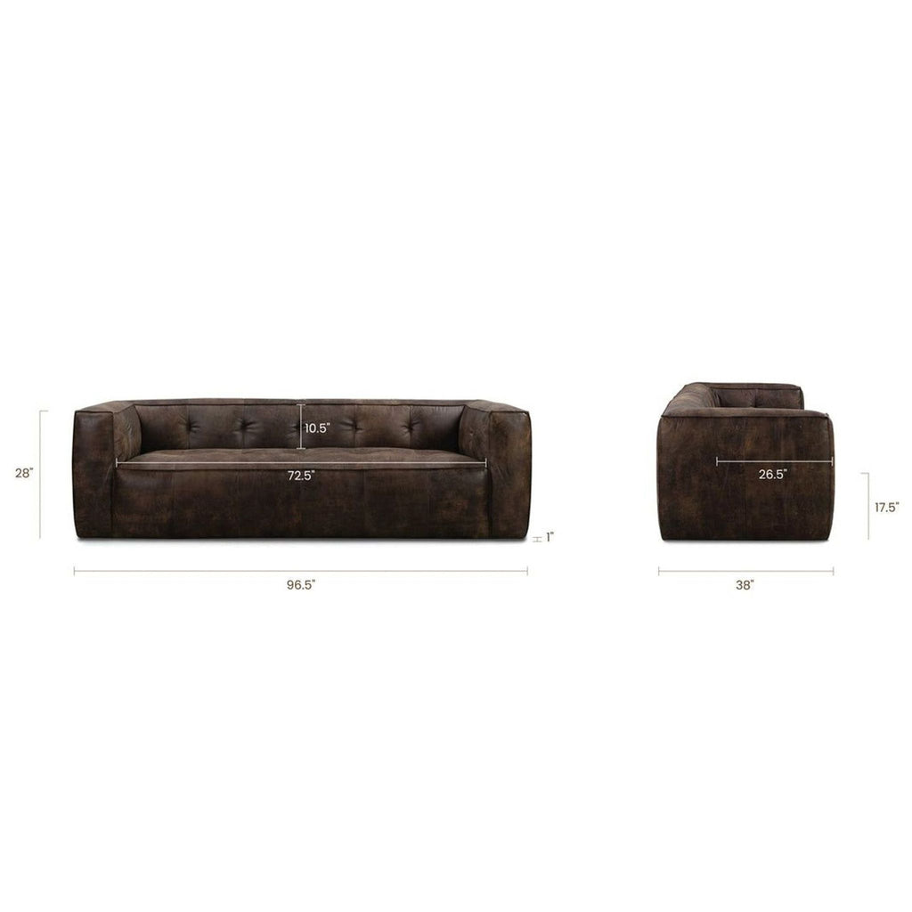 Poly & Bark Capa Modern Leather Sofa