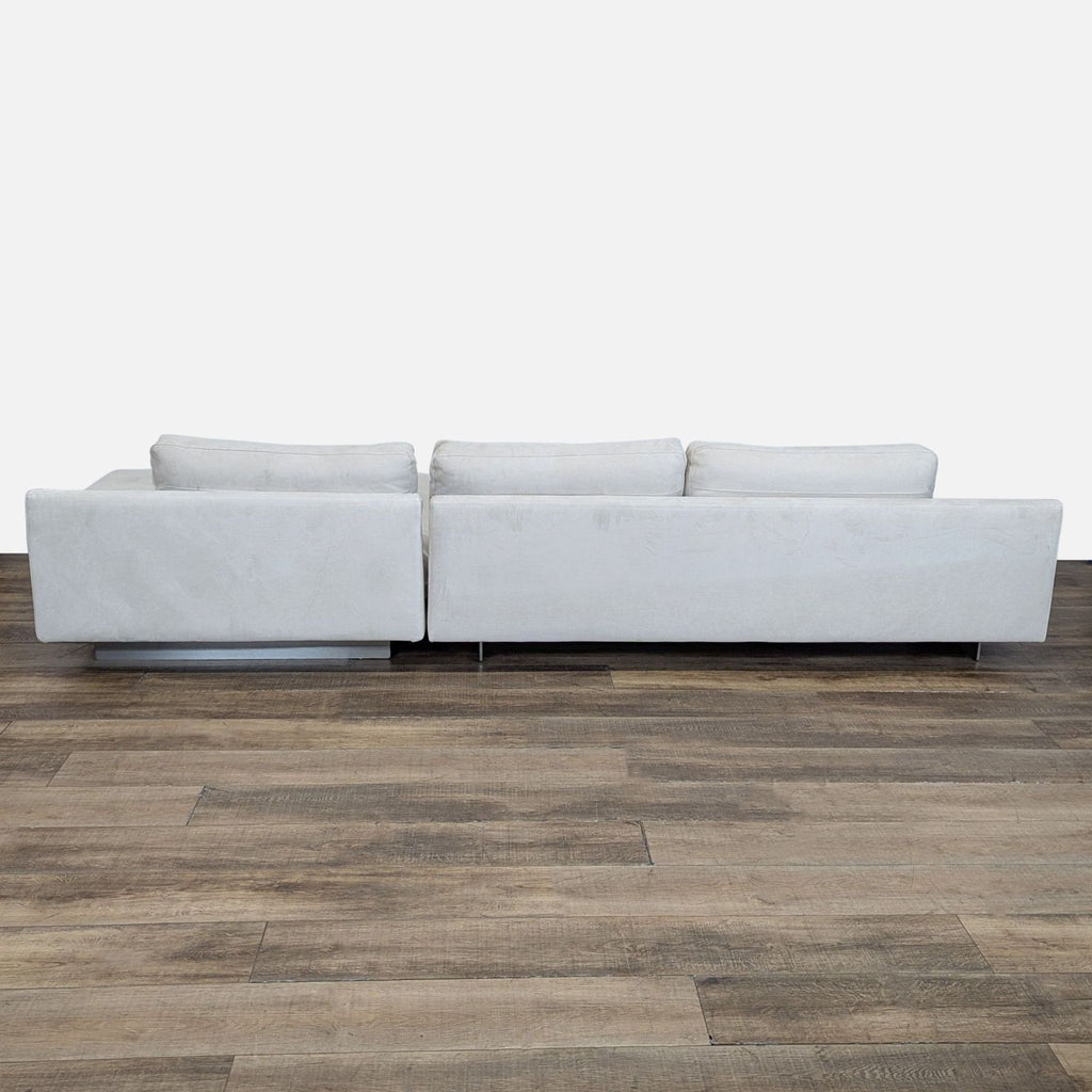 Rove Concepts Dresden Modern Sectional Sofa with Chaise in Chiffon