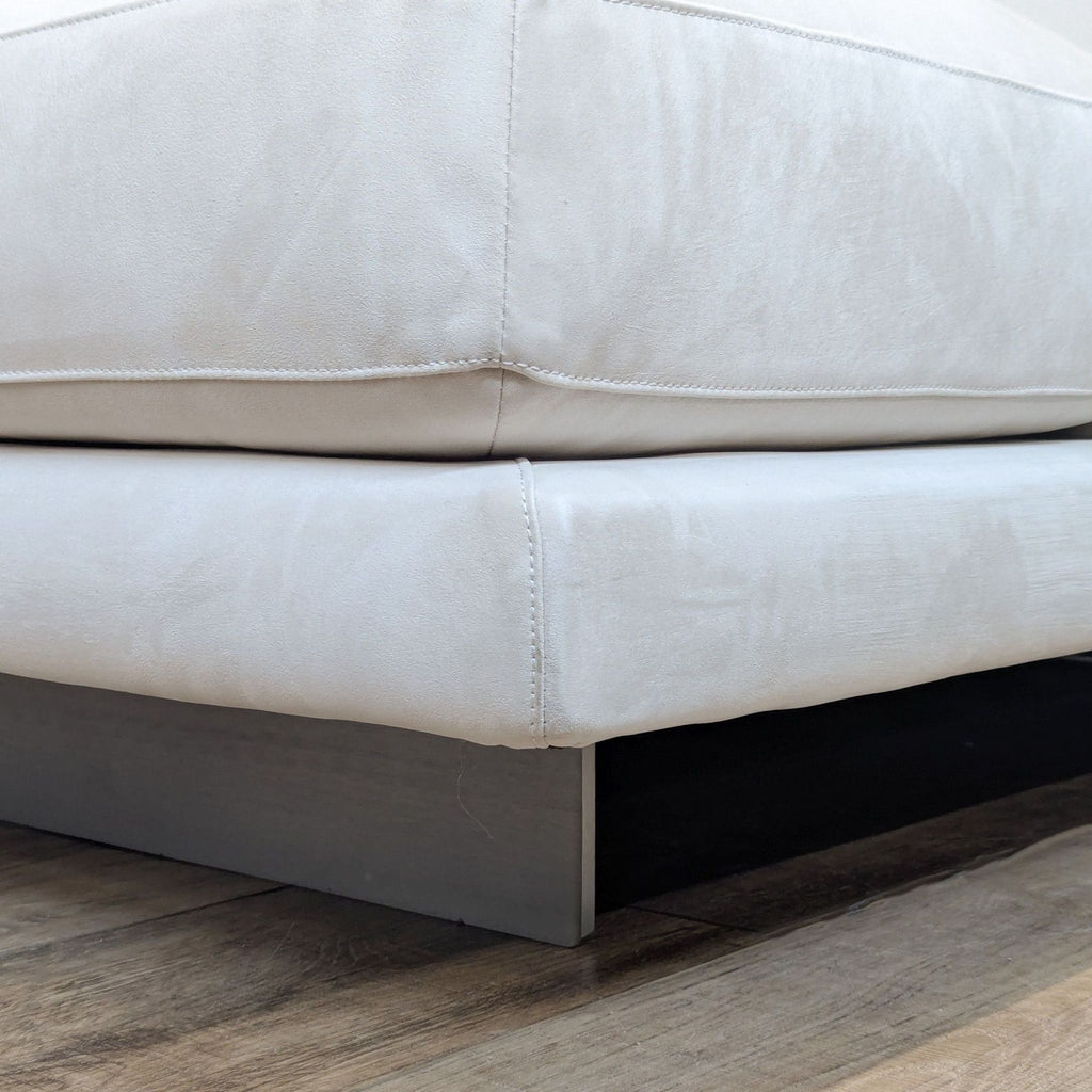 Rove Concepts Dresden Modern Sectional Sofa with Chaise in Chiffon