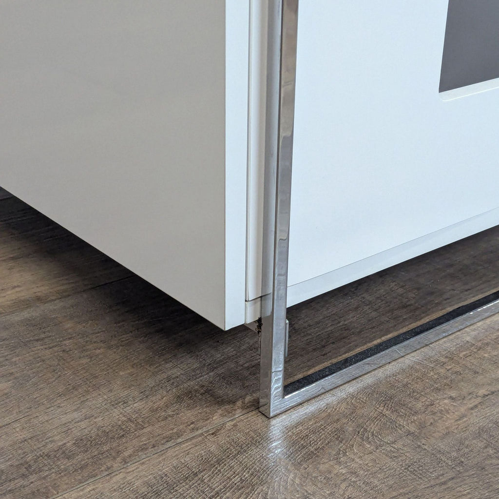 Two Door Storage Cabinet with Open Shelf