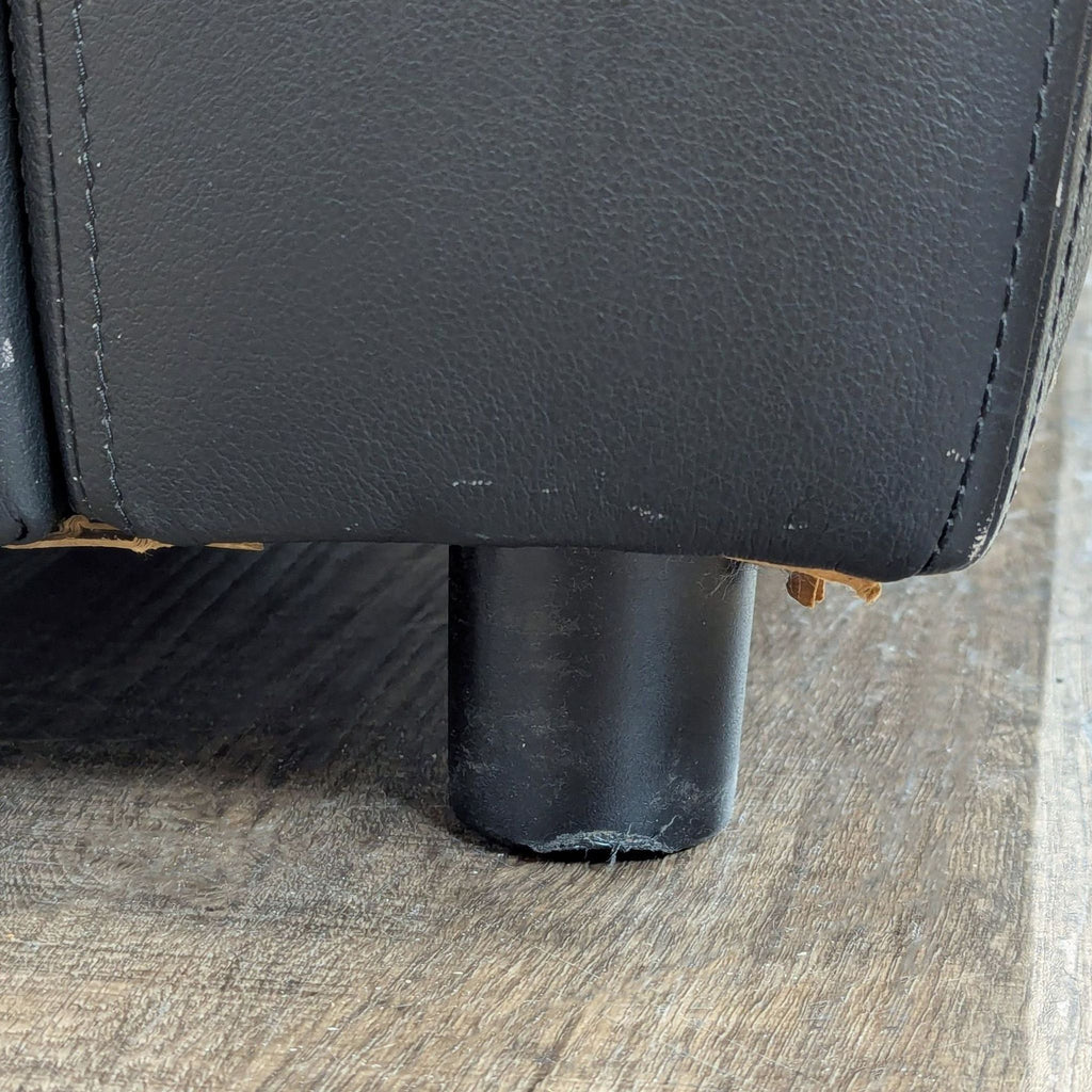 Krause’s Sofa Factory Black Leather Contemporary Sleeper Sofa