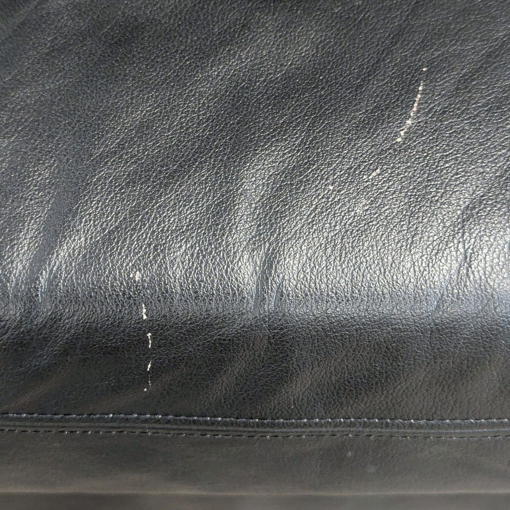 Krause’s Sofa Factory Black Leather Contemporary Sleeper Sofa