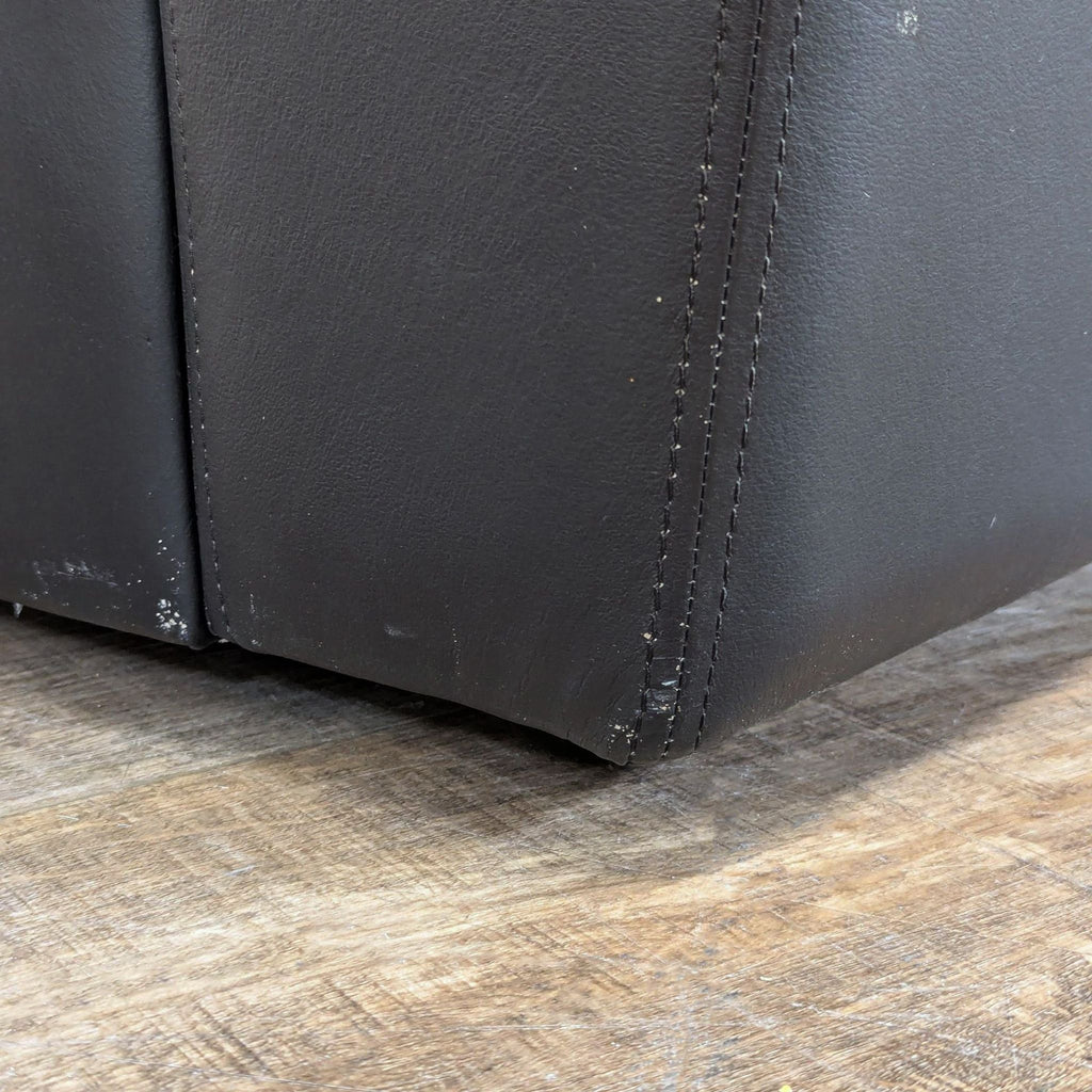 Krause’s Sofa Factory Black Leather Contemporary Chair