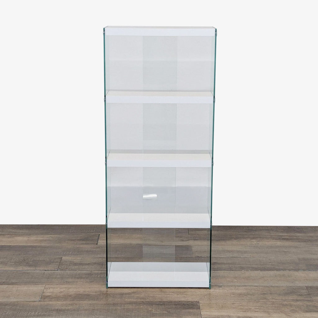 Every Room Hollow Core Modern Tempered Glass Bookcase