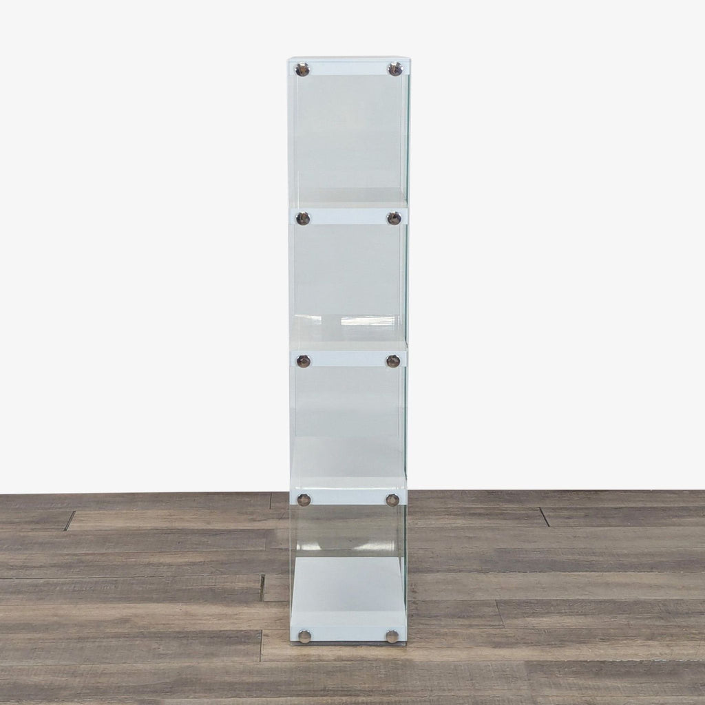 Every Room Hollow Core Modern Tempered Glass Bookcase