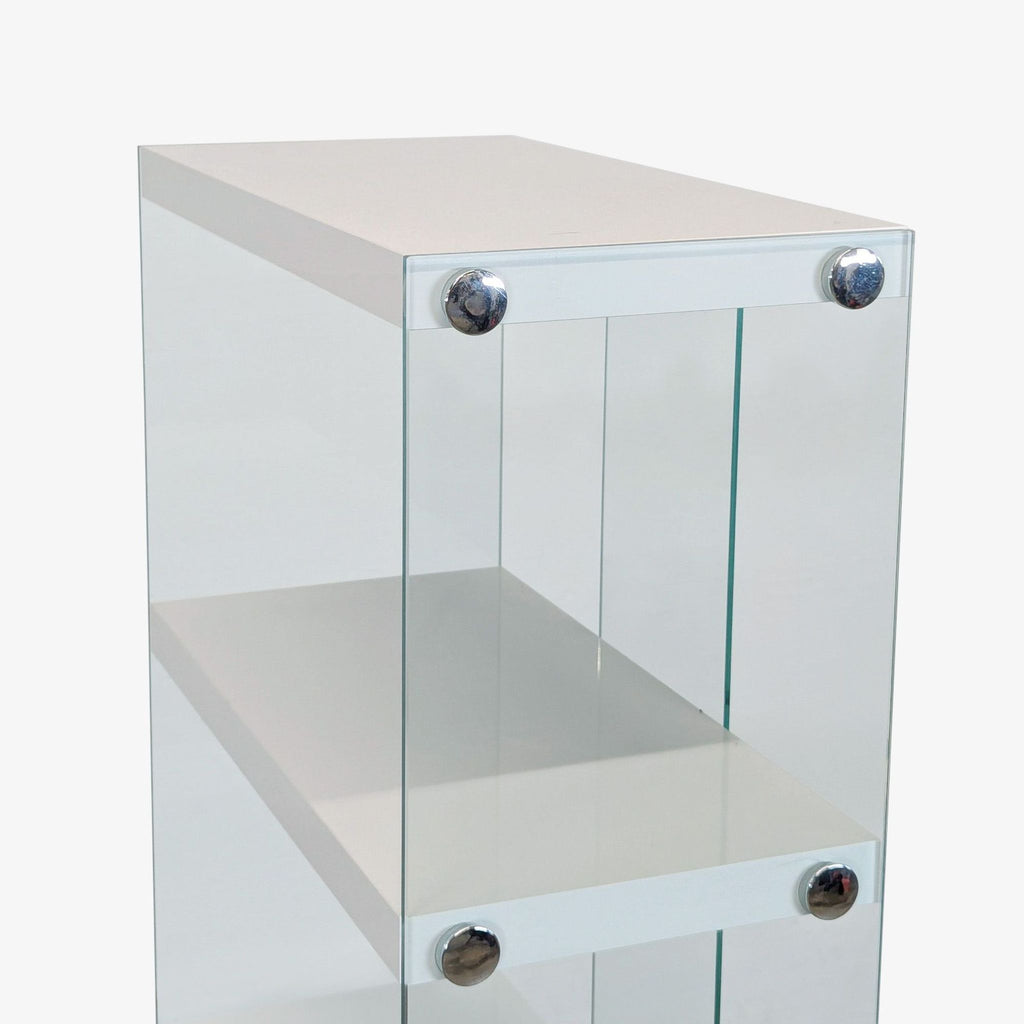 Every Room Hollow Core Modern Tempered Glass Bookcase