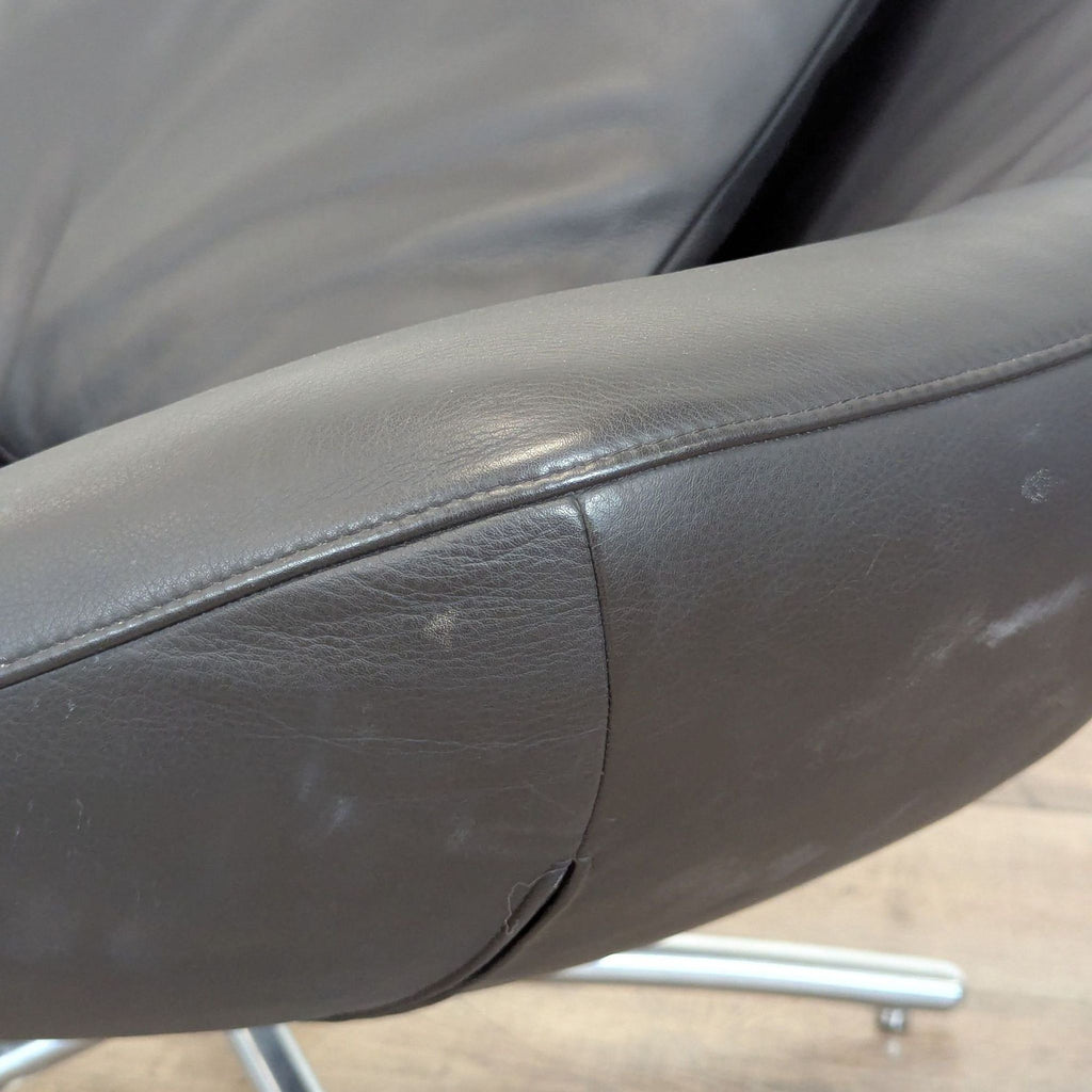 Label Modern GiGi Swivel Leather Lounge Chair