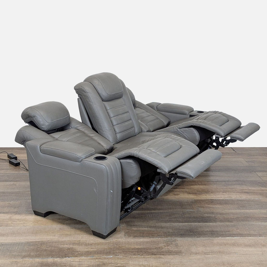 Signature Design by Ashley Backtrack Gray Power Reclining Sofa - Accepted Offer (27.46% discount)