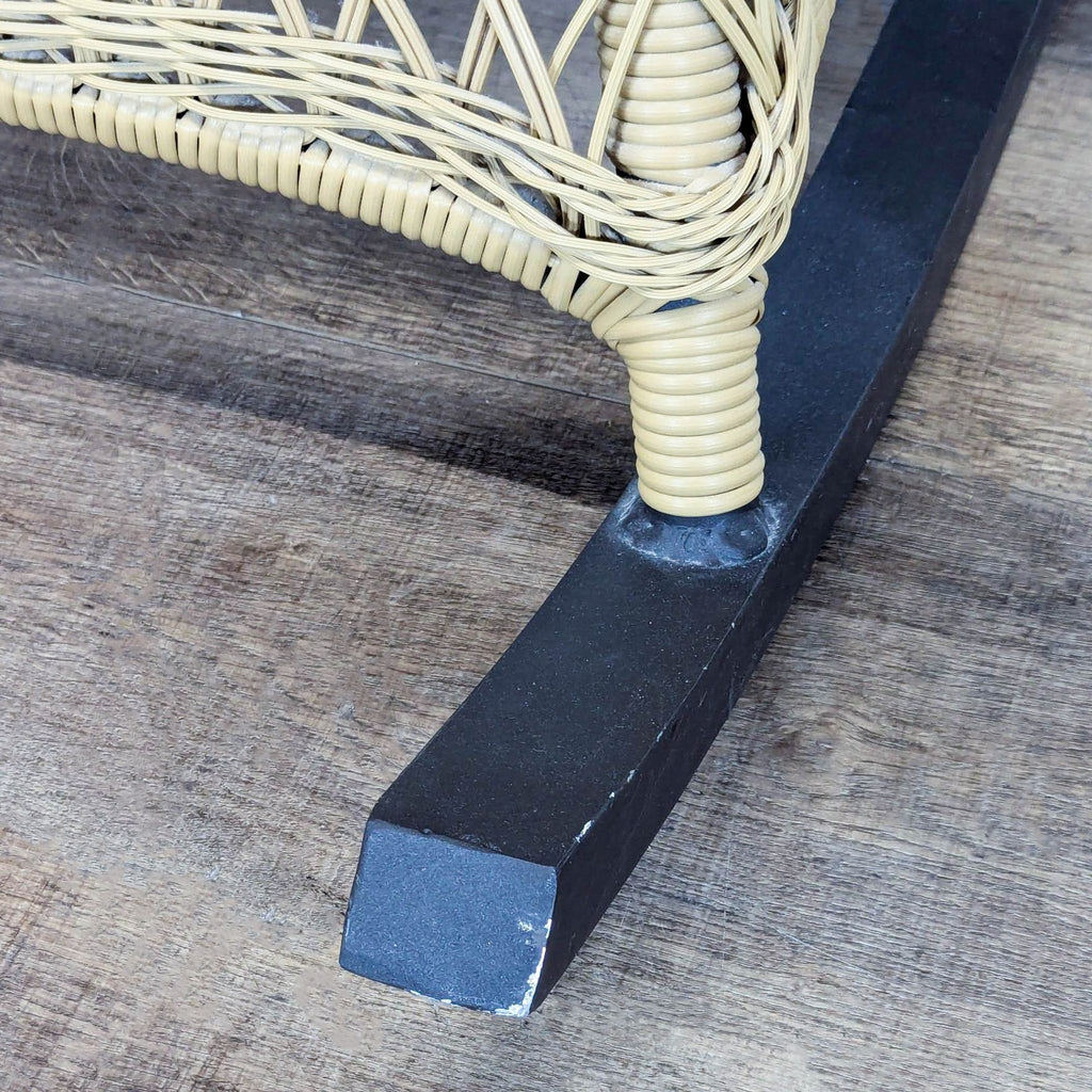 Classic Wicker Lounge Rocking Chair with Cushion