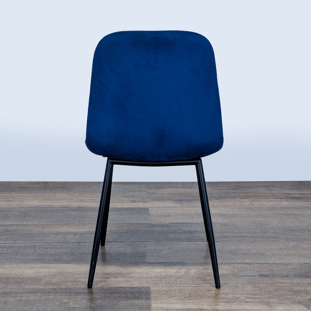 Metal and Velvet Covered Bucket Dining Chair